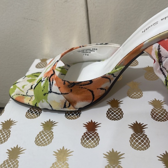 FLORAL FABRIC SELF TIE HEELS - Picture 7 of 12
